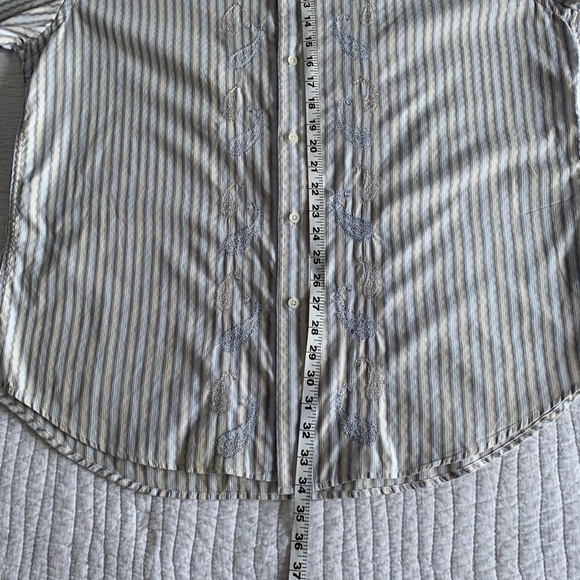 Robert Graham Mens Striped Embroidered Paisley Long Sleeve Shirt Size 2XL.#0041 - Picture 5 of 15